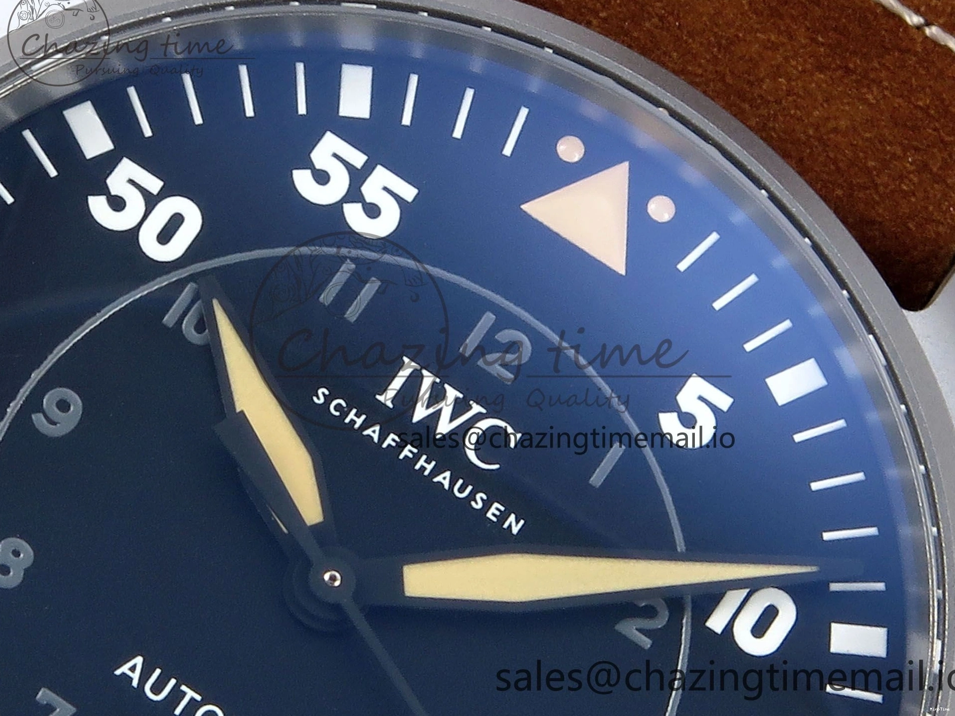 MIROTIME 0130 Big Pilot IW329701 M+F 1:1 Best Edition Black Dial on Brown Leather Strap MY RelaxedFit 7005